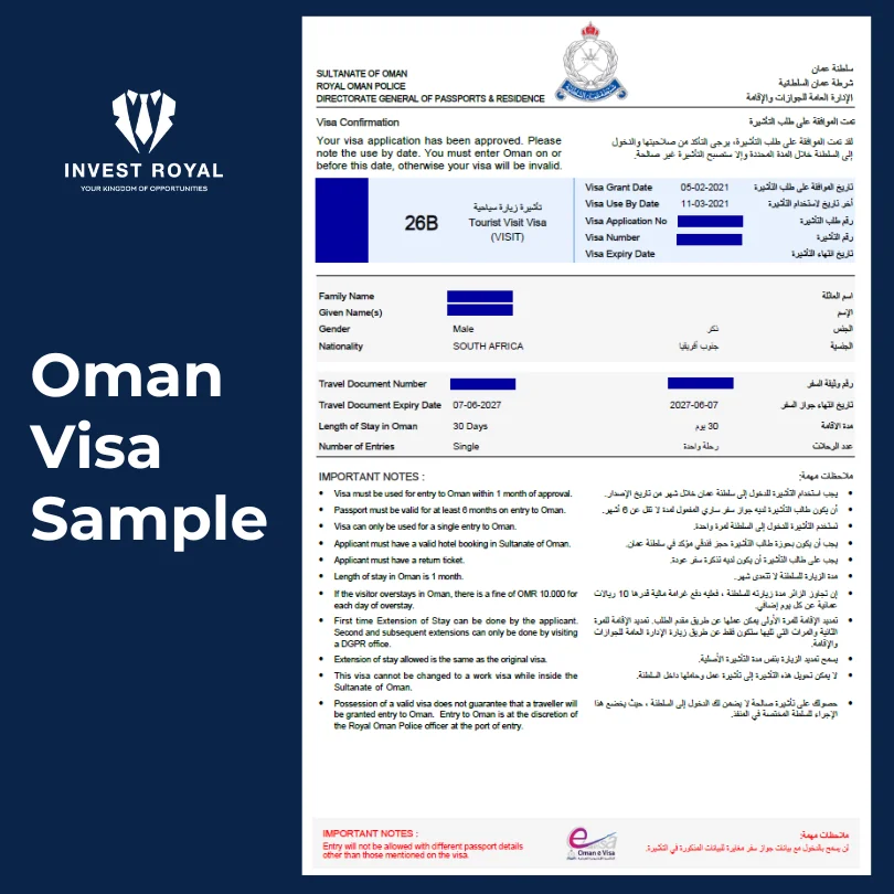 oman tourist visa for lebanese