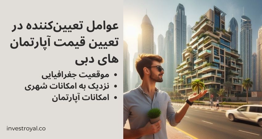 عوامل تعیین‌کننده در تعیین قیمت آپارتمان های دبی